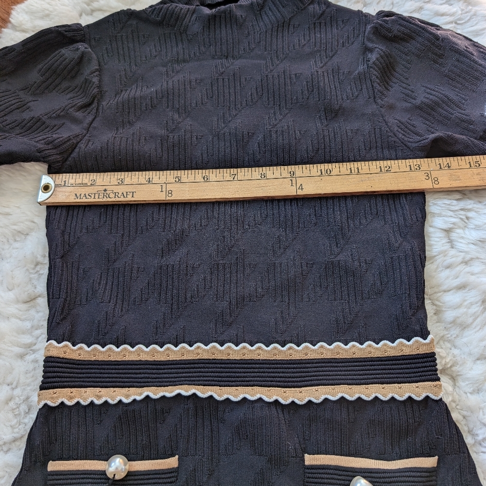 Sandro Black Knit Dress 2 /Medium / US 6 - Picture 12 of 14